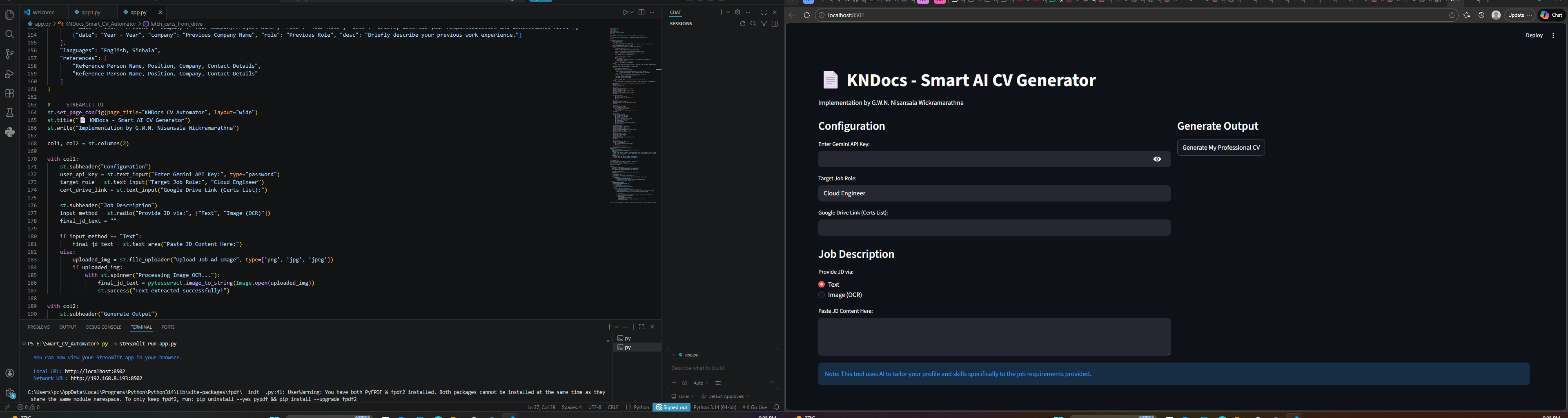 CV Generator App