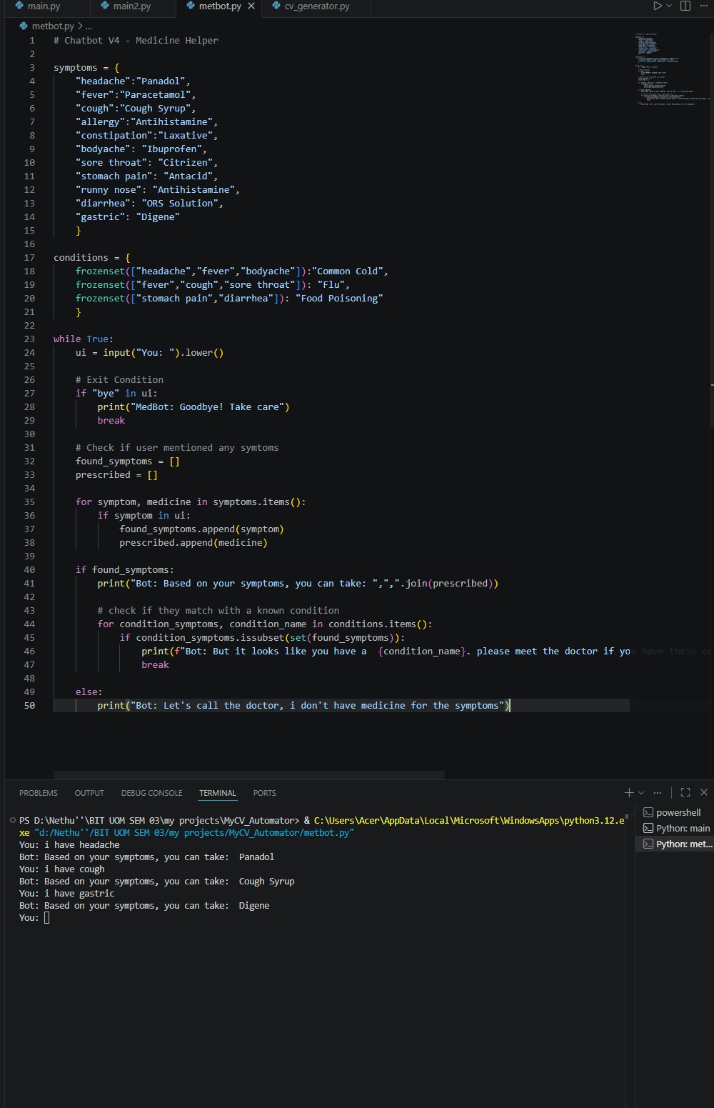 Medical Bot CLI